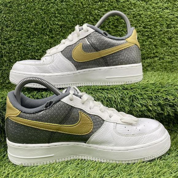 Nike Air Force 1 Low Dragon Scales Grey Gold White Trainers Size UK 5.5 CI3910-1 - Picture 2 of 4